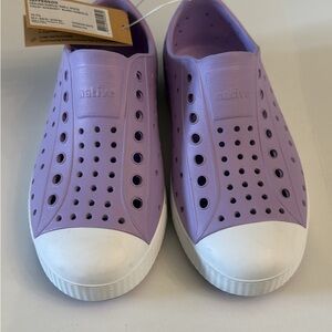 Native Jefferson Slip-On Sneakers in Lilac with White Toe